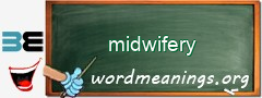 WordMeaning blackboard for midwifery